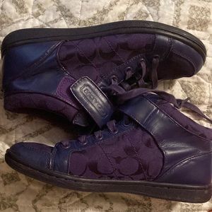 Purple Coach sneakers (lace and velcro)